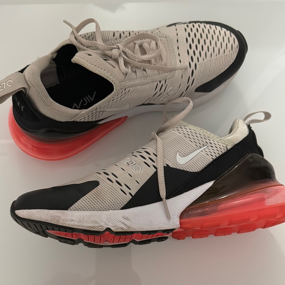 Nike Air Max 270 Beige and Black Sneakers
